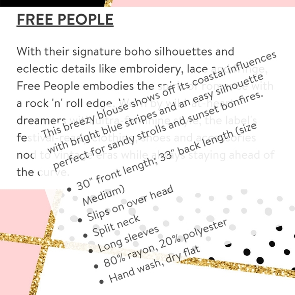 Free People Striped Tunic Off White and Dark Grey - Picture 14 of 14